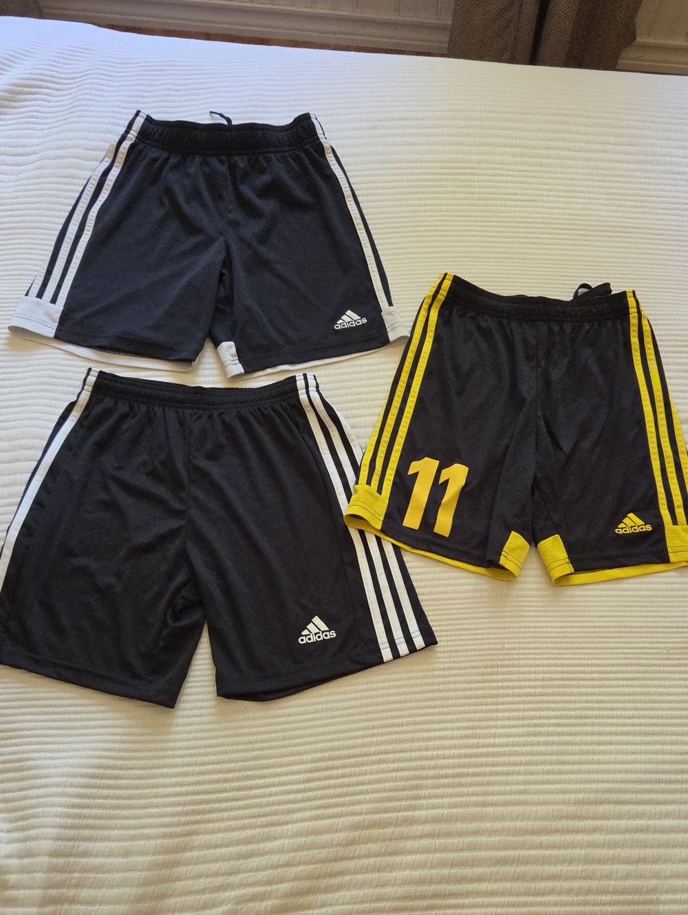 3 Pair Of Addidas Shorts Youth M 11-12yr